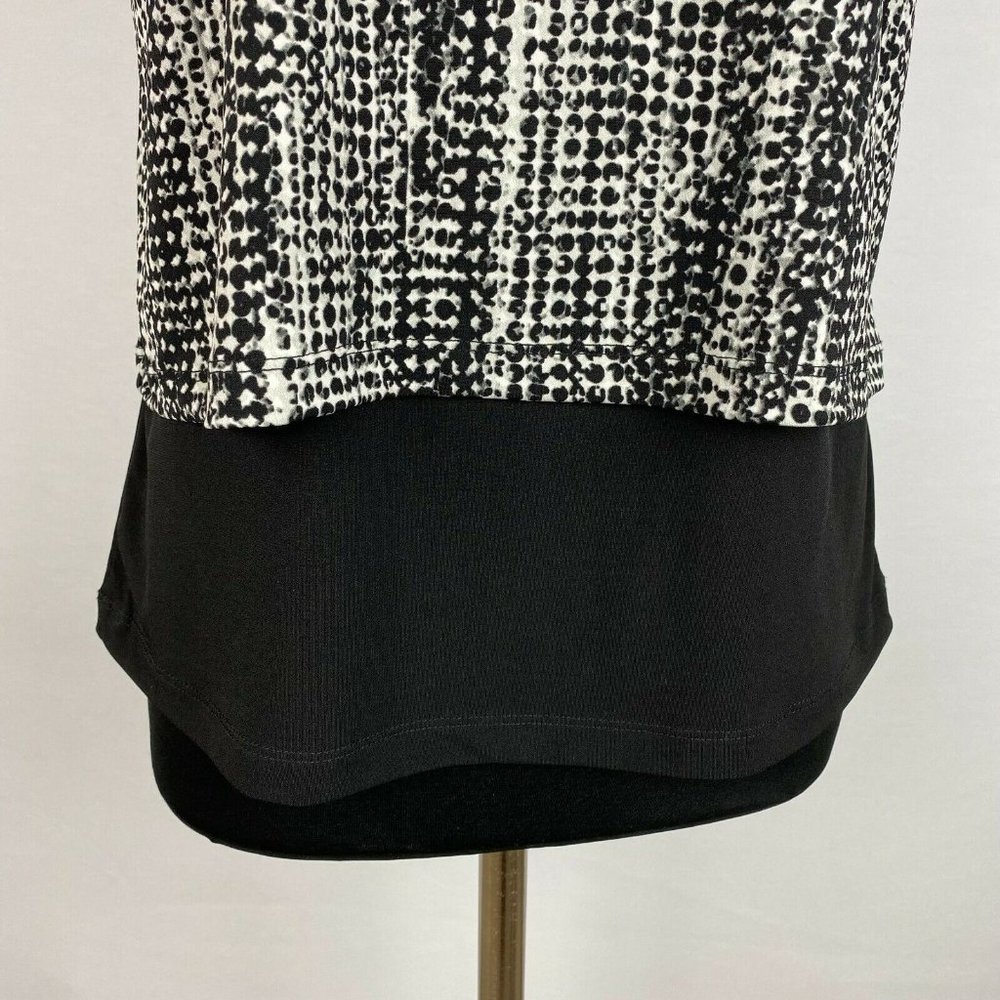 T Tahari S Double Layer Patterned Tank Top - image 2